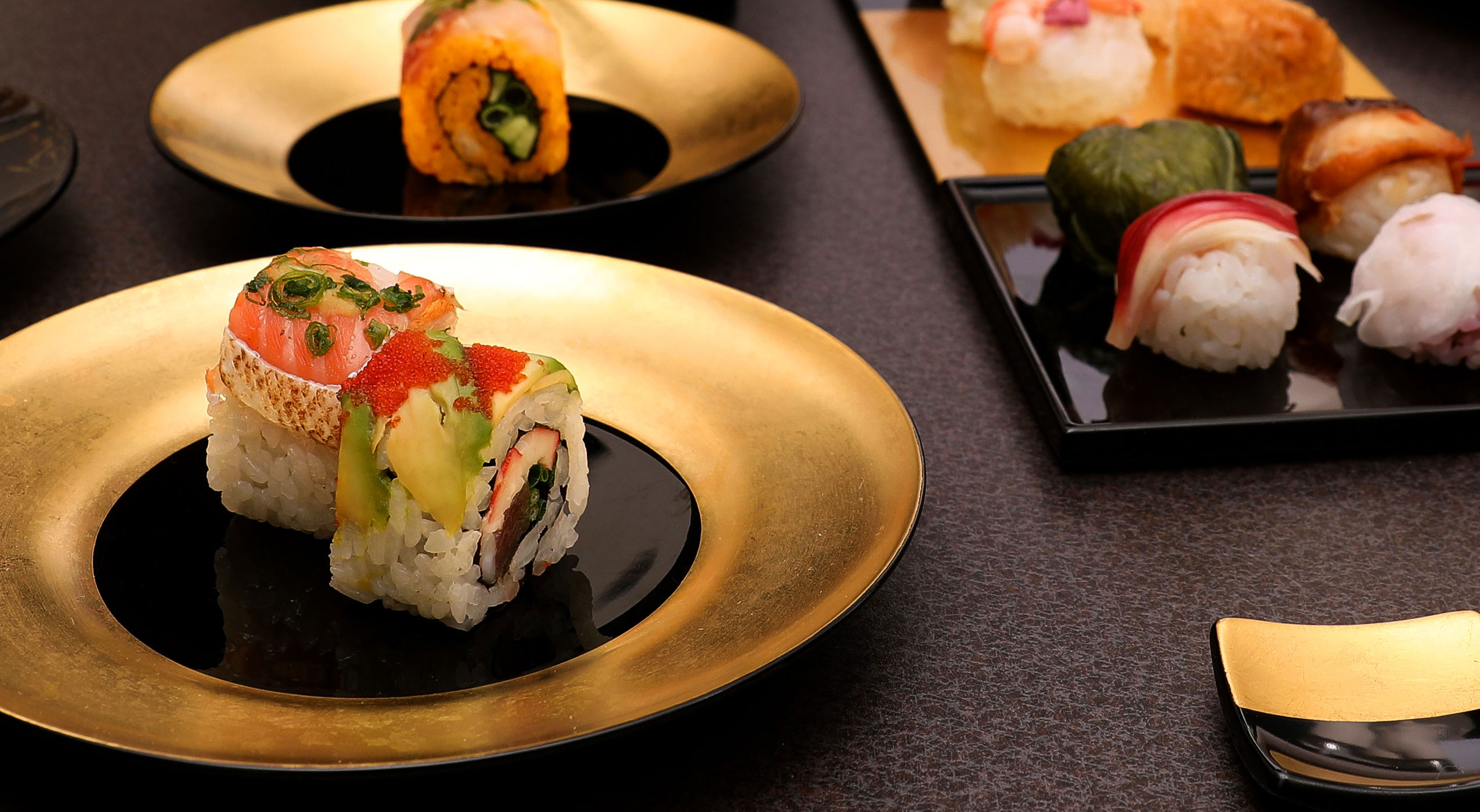 sushi plate table setting
